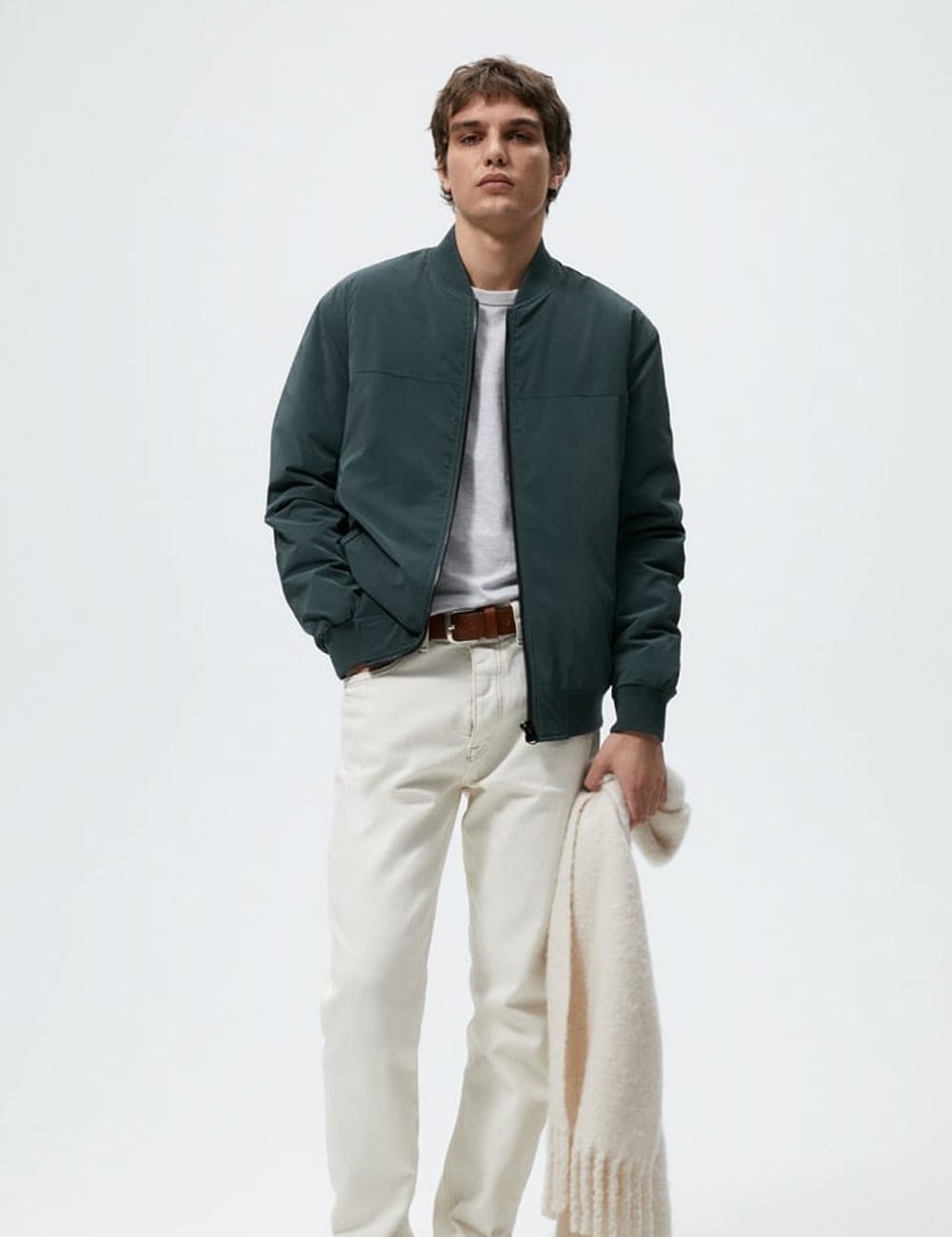 Quilted bomber jacket