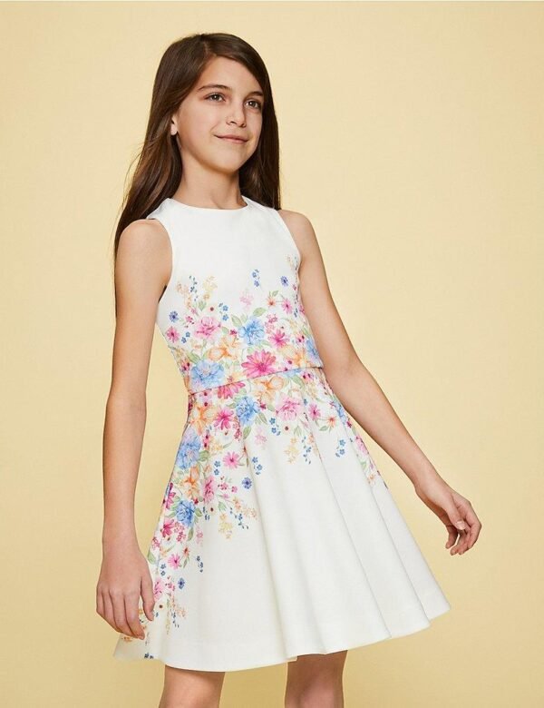 Girls Floral Fit & Flare Dress