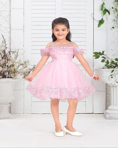 1. Girls Pink Party Frock